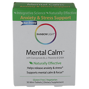 Mental Calm with L-Theanine & GABA - Naturally Effective Anxiety & Stress Support - Non-Drowsy (30 Mini Tablets)