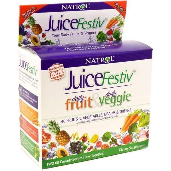 JuiceFestiv, Daily Fruits & Veggie - 60 + 60 caps