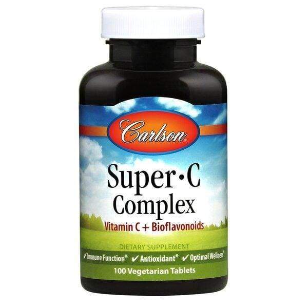 Super-C Complex, Vitamin C + Bioflavonoids - 100 vegetarian tabs
