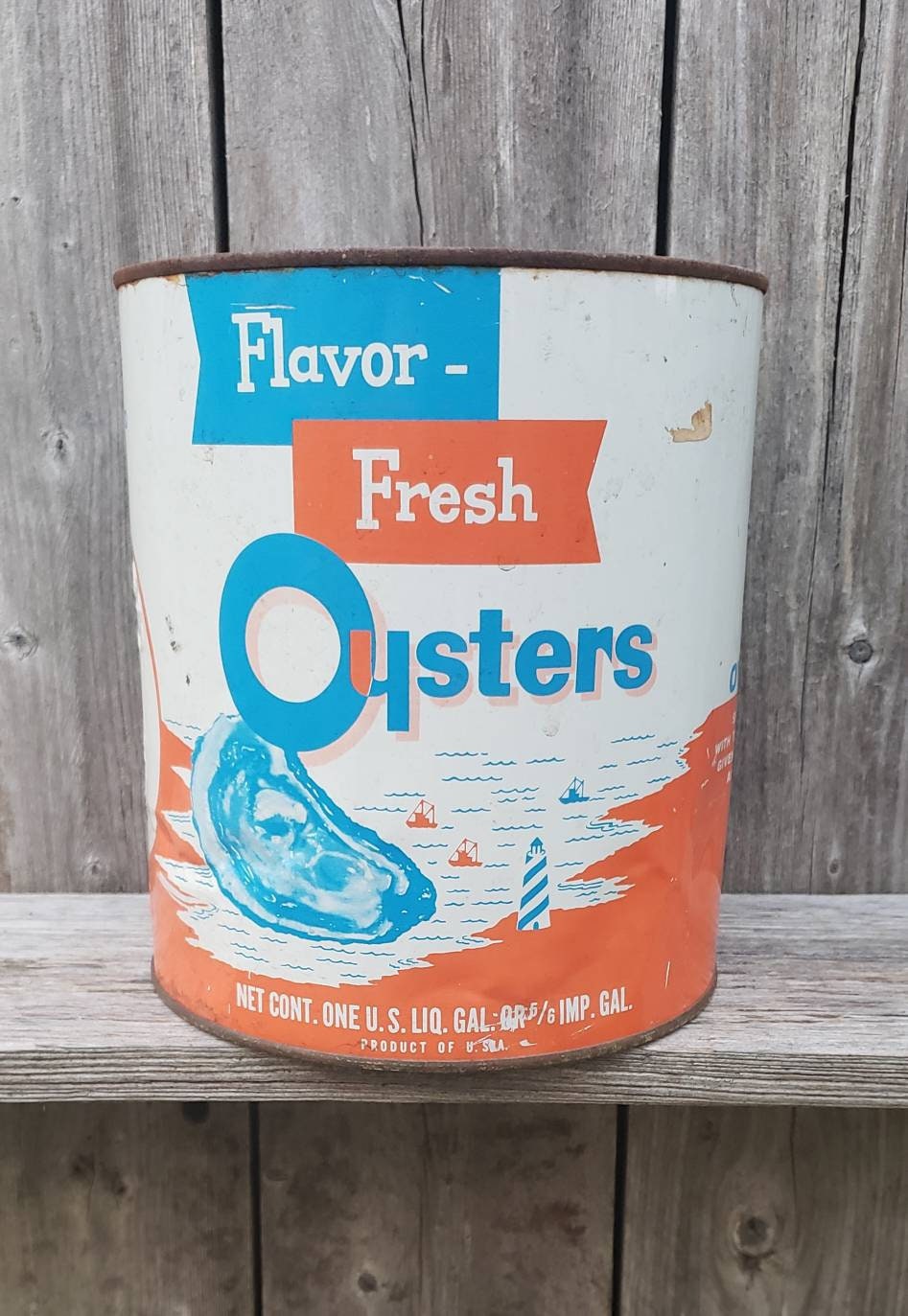 Vintage Oyster Tin Advertising Can J. L. Sisson From Heathsville Virginia