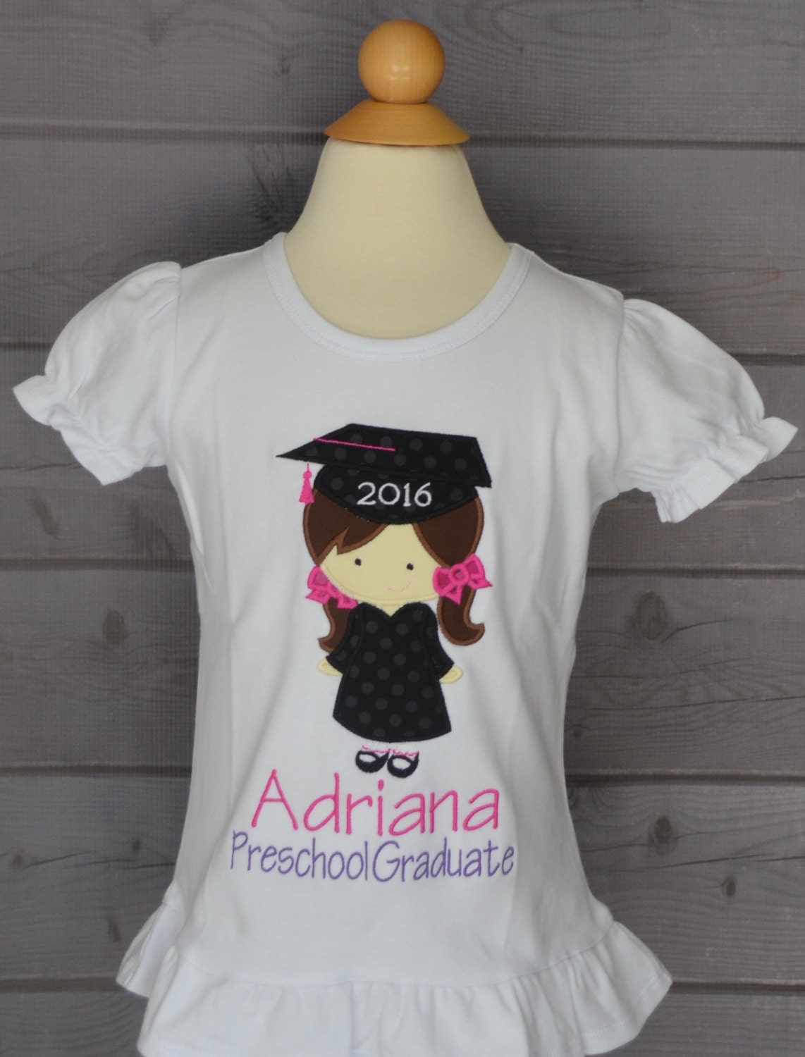 Personalized Graduation Girl Or Boy Kindergarten Nailed It Applique Shirt Bodysuit