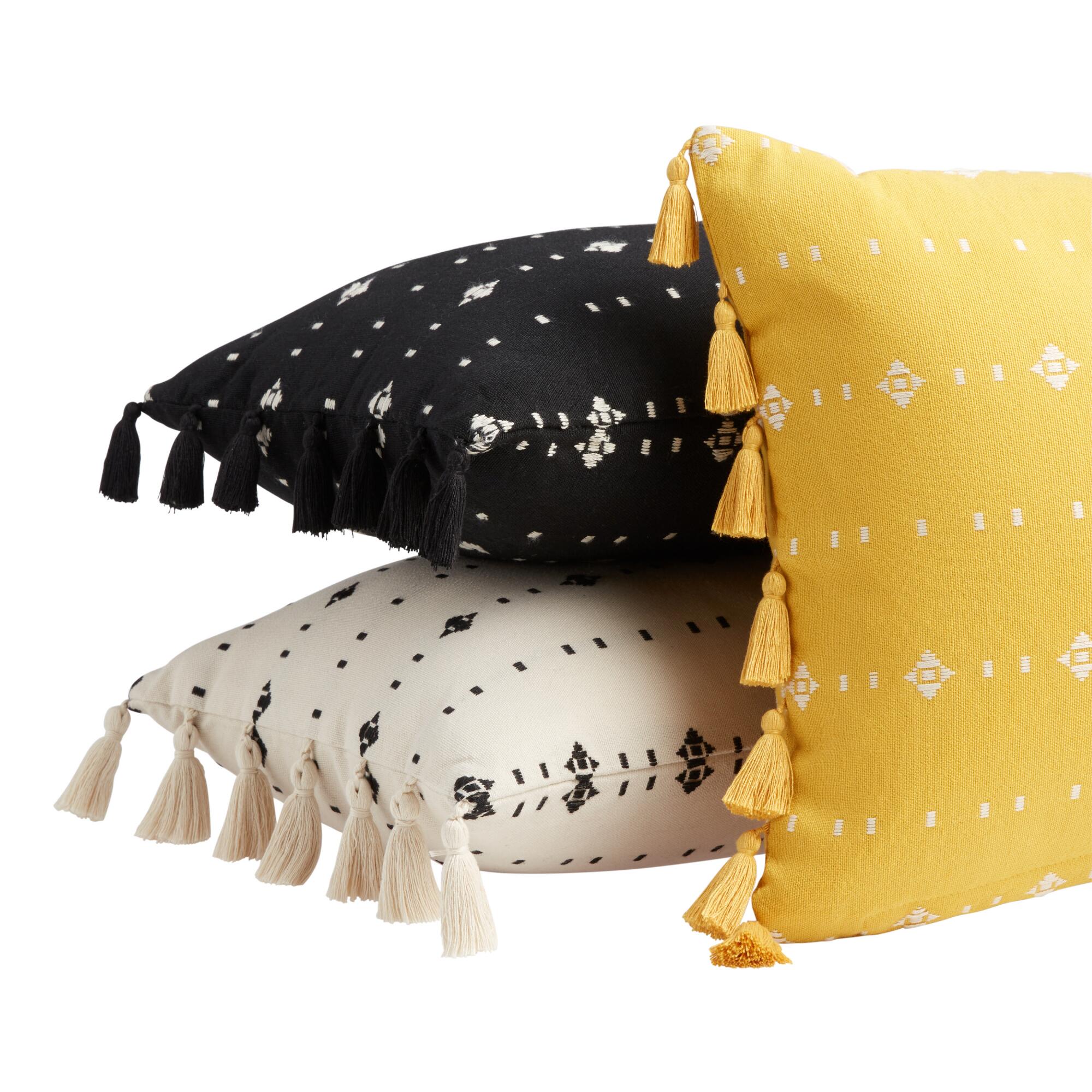 Dobby Woven Indoor Outdoor Patio Lumbar Pillow by World Market