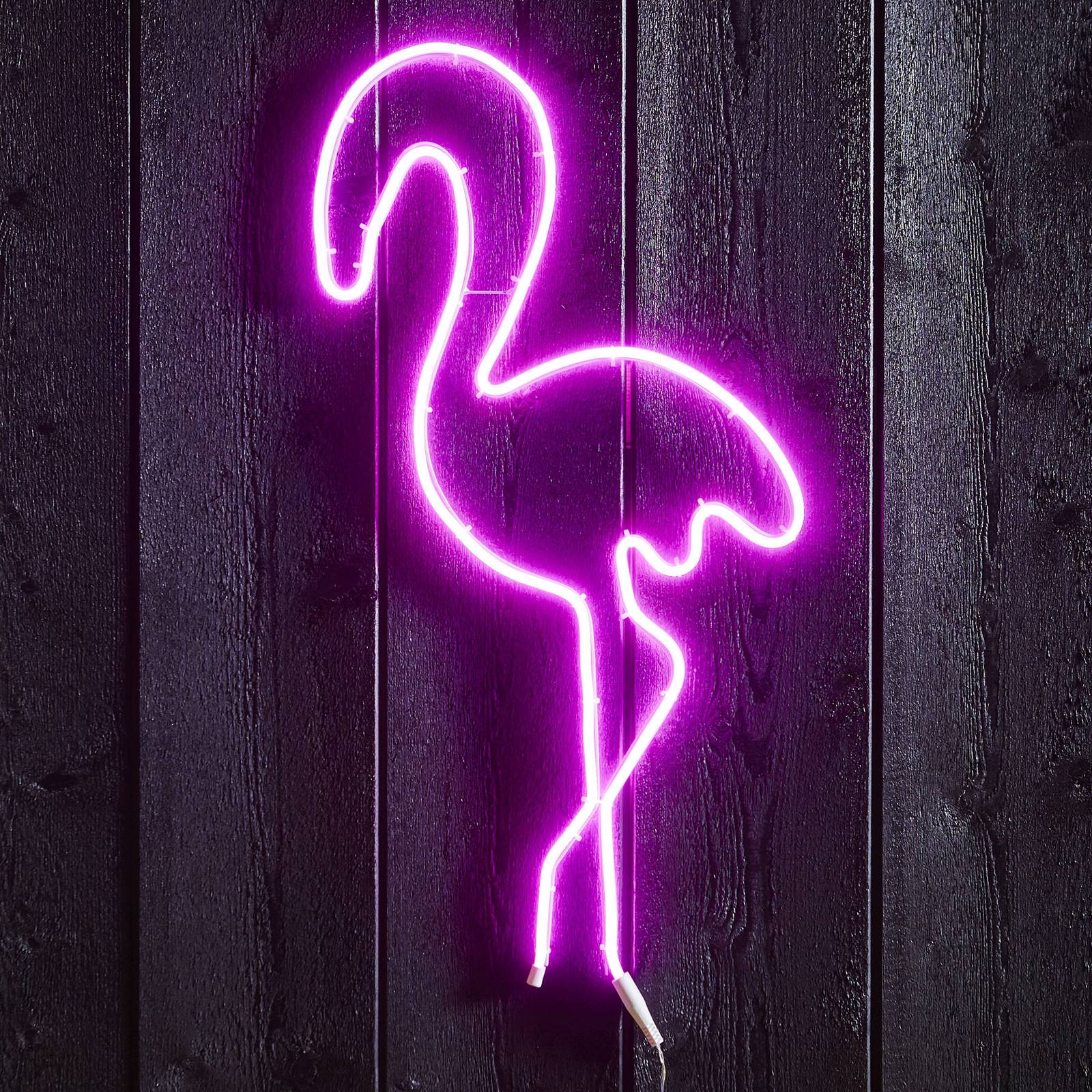 Flatneon Flamingo -LED-siluetti