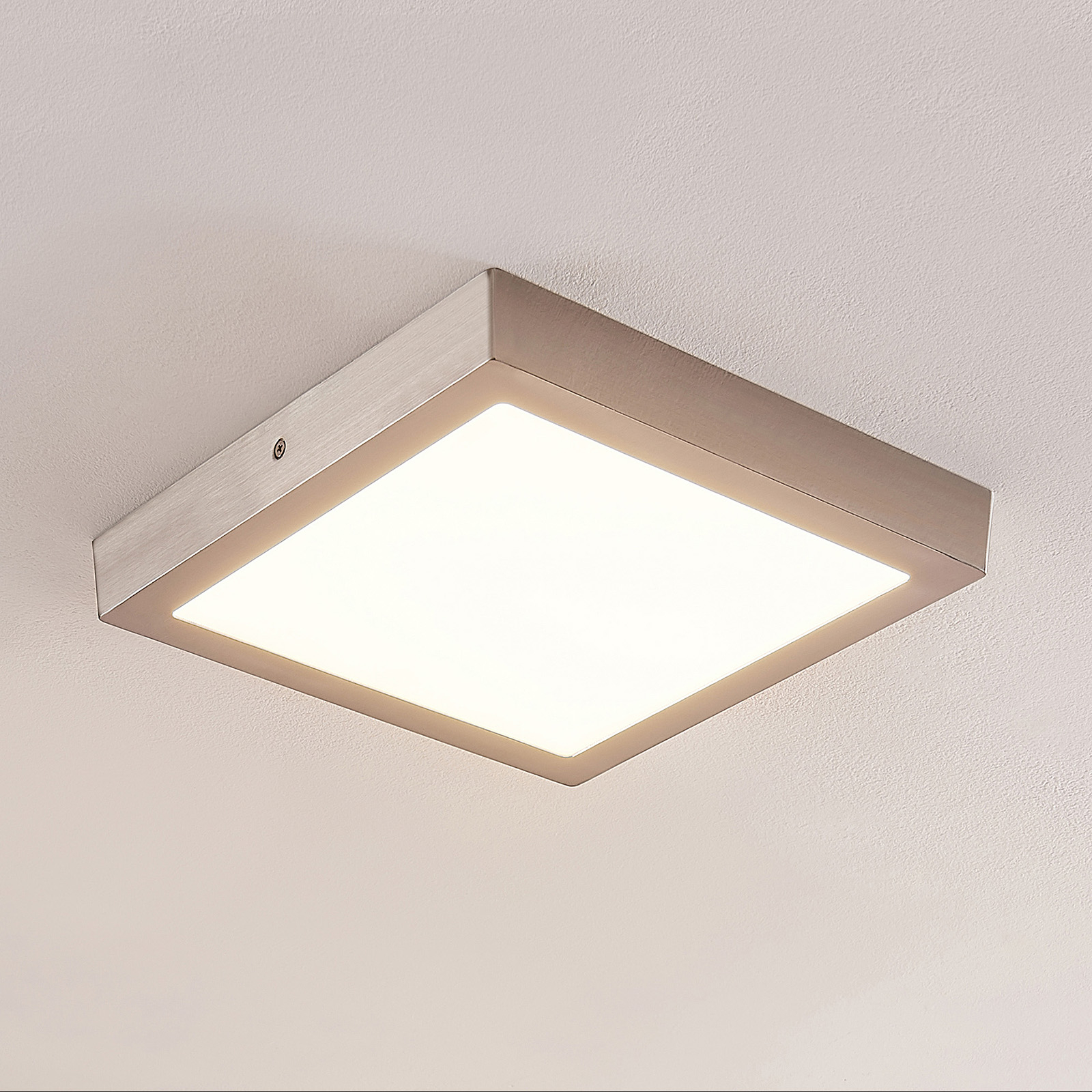 ELC Merina LED-kattovalaisin nikkeli, 30 x 30 cm
