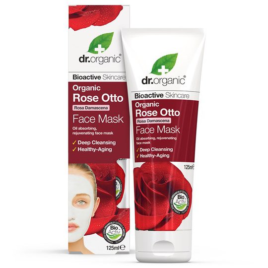 Dr. Organic Rose Otto Face Mask, 125 ml