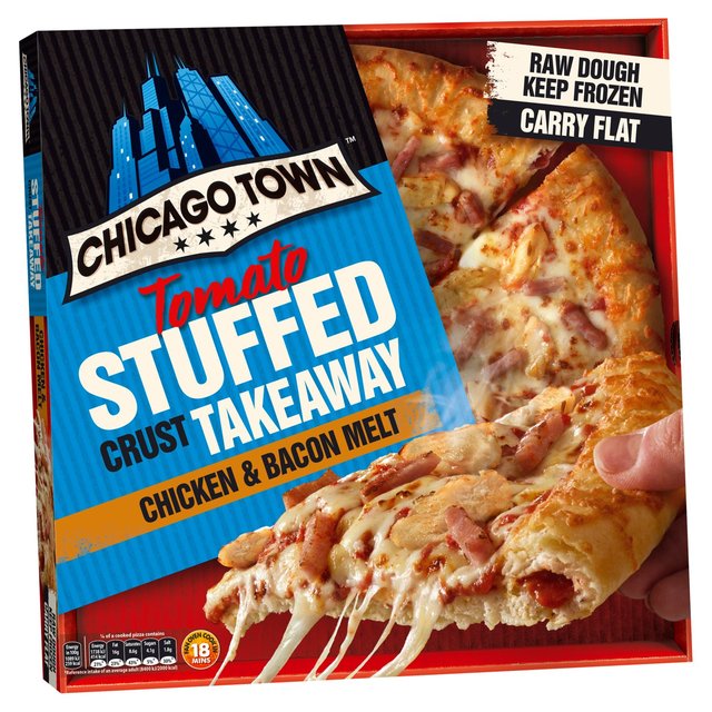 Chicago Town Takeaway Large Stuffed Crust Chicken and Bacon Pizza