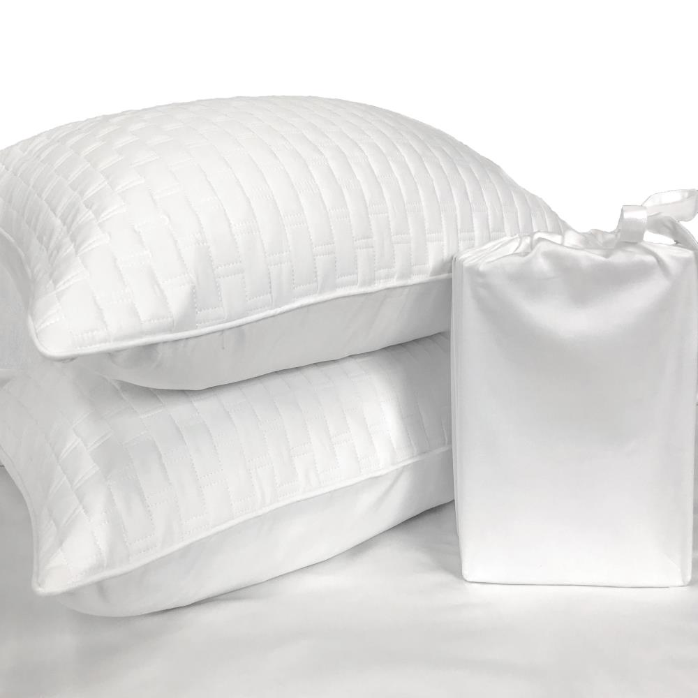 BedVoyage 2-Pack eco-melange by BedVoyage Snow Standard Cotton Viscose Blend Pillow Case in White | 11050801