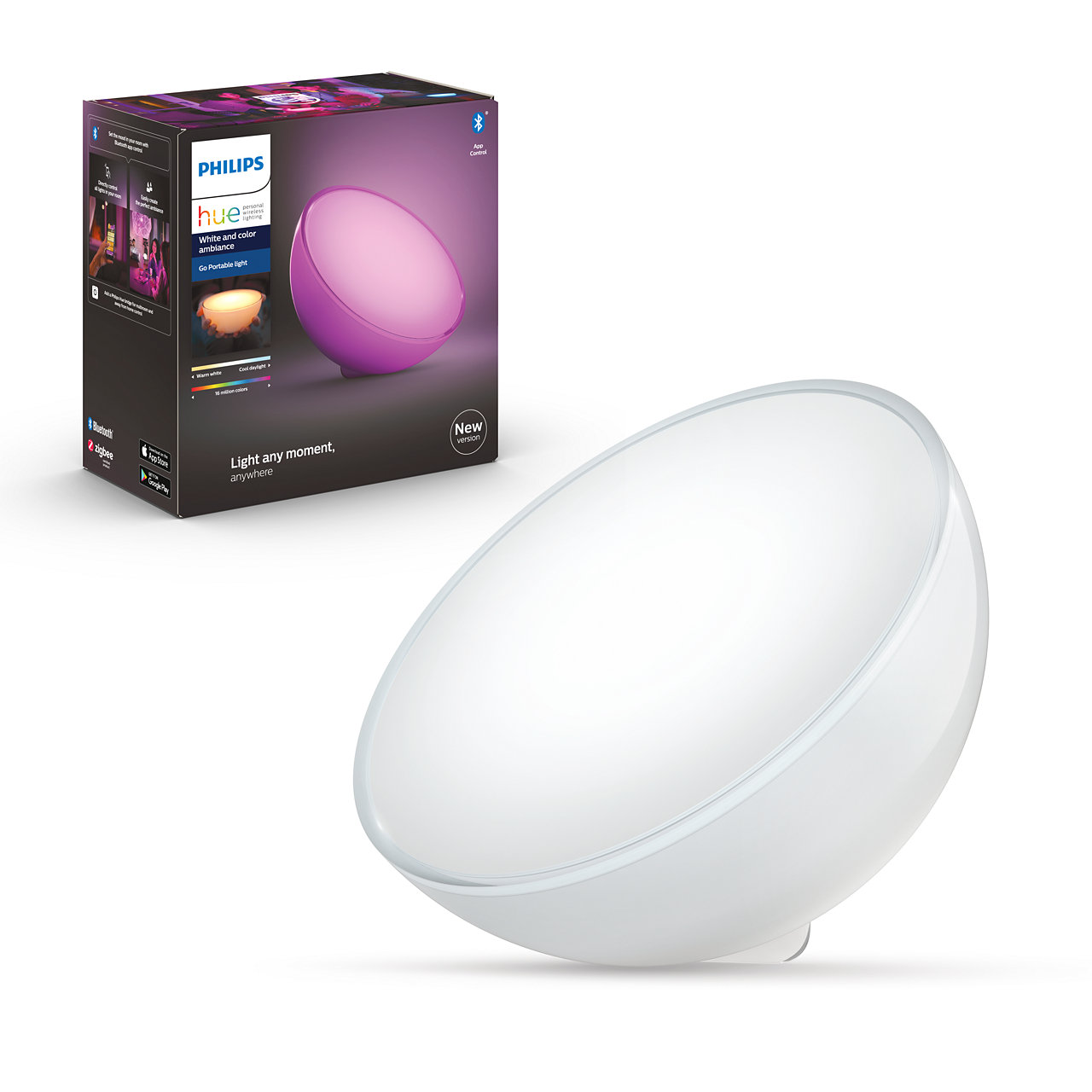 philips hue white and color ambiance go table lamp