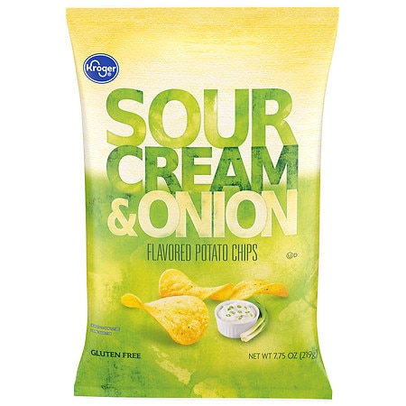 Kroger Sour Cream & Onion Flavored Potato Chips - 7.75 oz