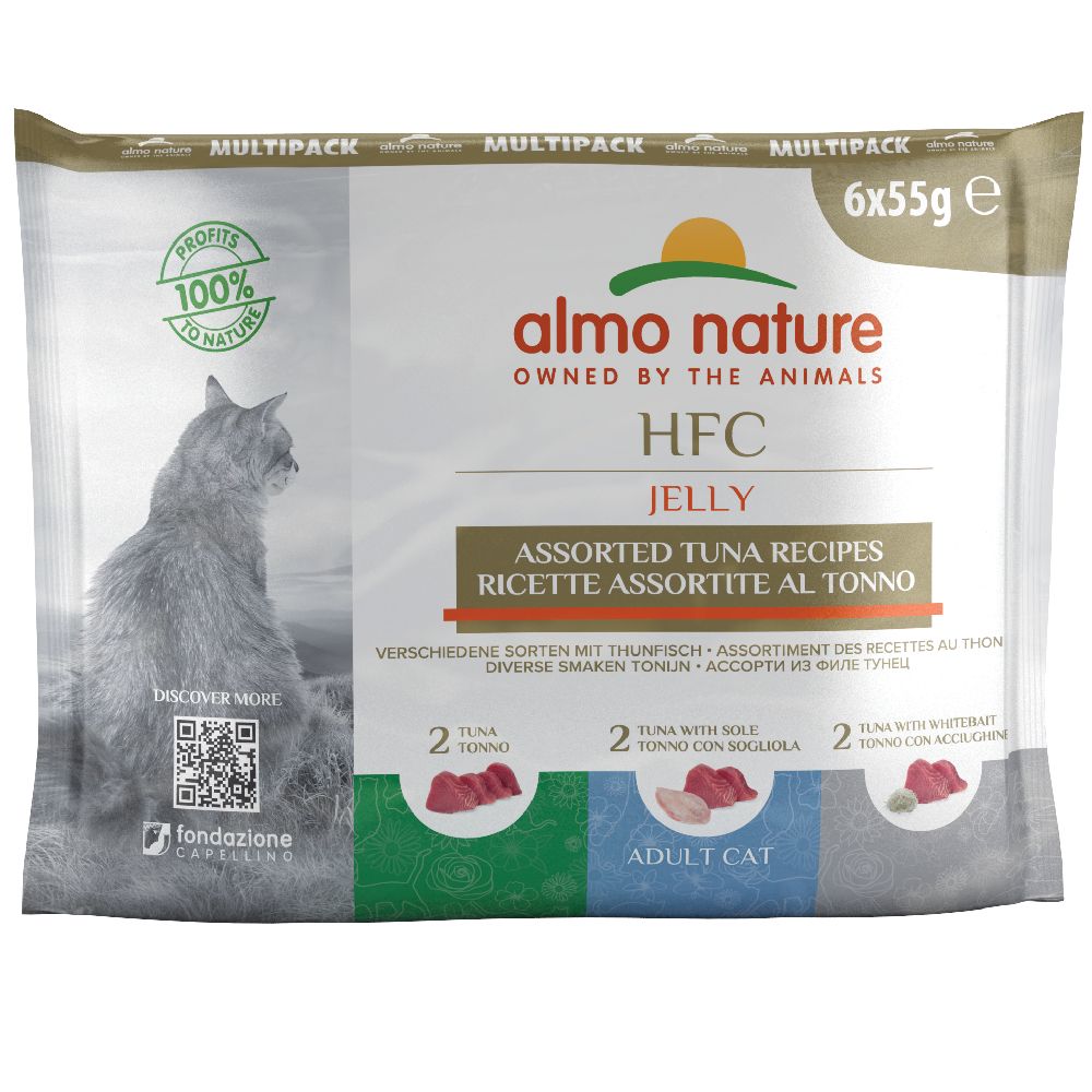 Almo Nature HFC Pouches 6 x 55g - 3 Tuna in Jelly Varieties