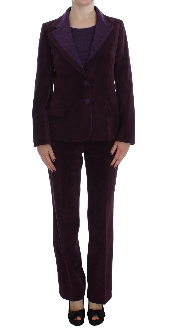 BENCIVENGA Women's Wool Suit T-Shirt Set Purple SIG30893 - M