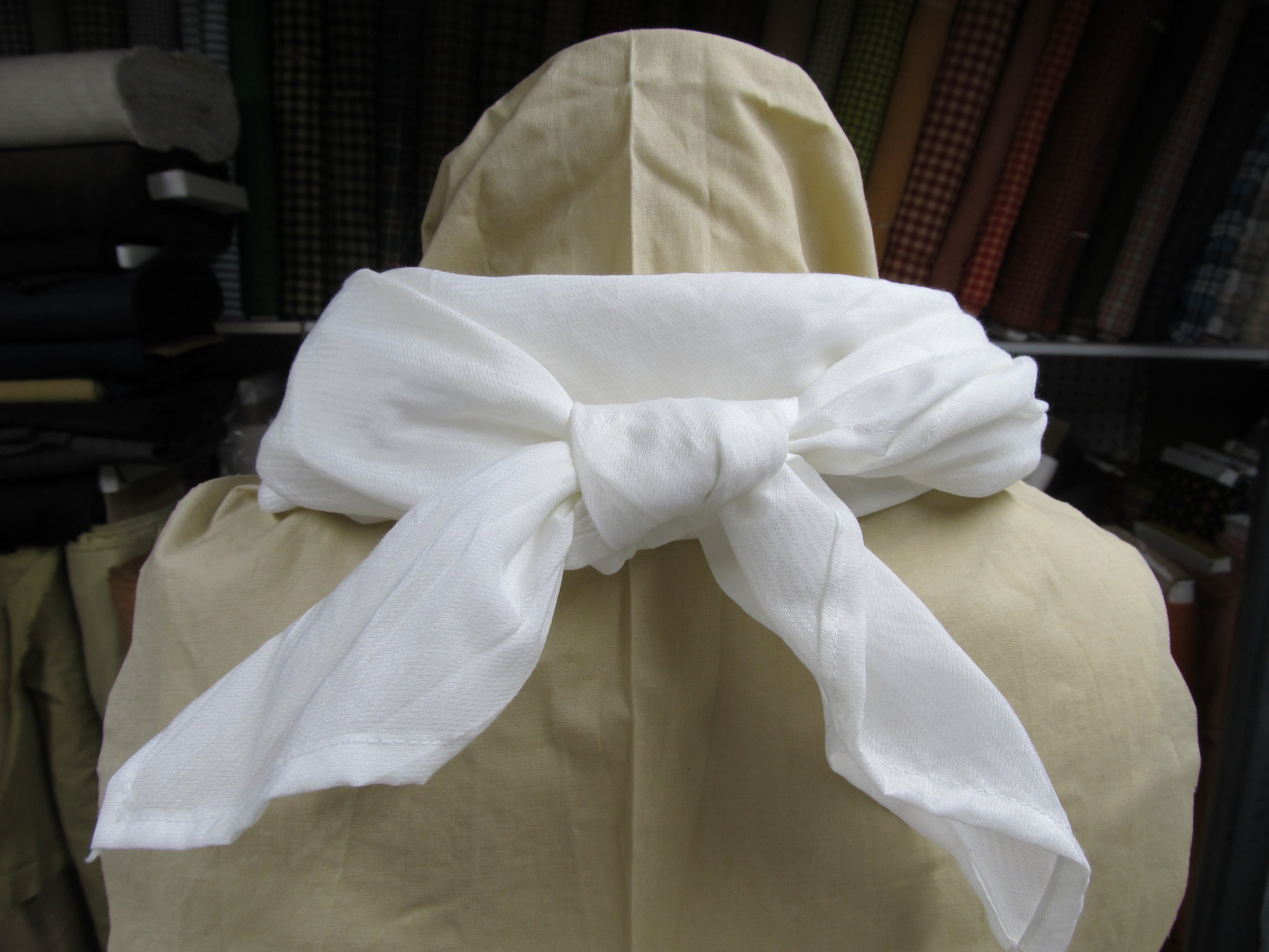 Cravat/Ascot - Silk/Cotton Blend Necktie Regency Era Reenacting/Reenacment Historic Victorian Tie 43 Square Black Or White