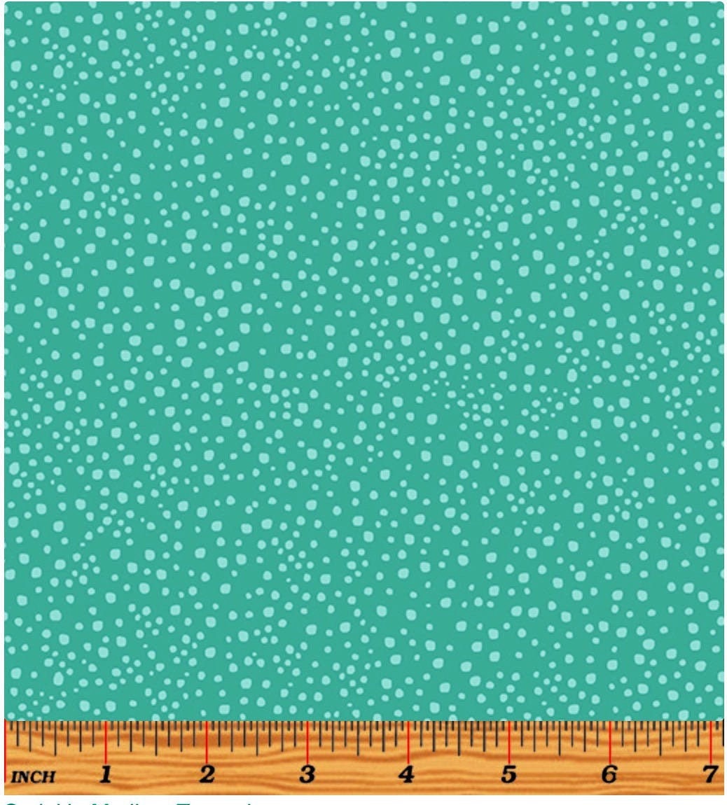 Green Turquoise Blender Fabric, Turquoise Sprinkles Tone On Fabric 100% Cotton For Sewing