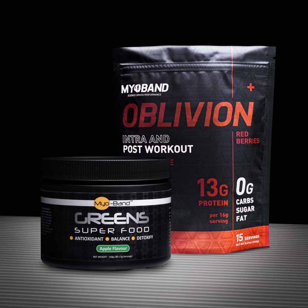 Oblivion Plus Pouch and Greens - Blackcurrant / 15 servings