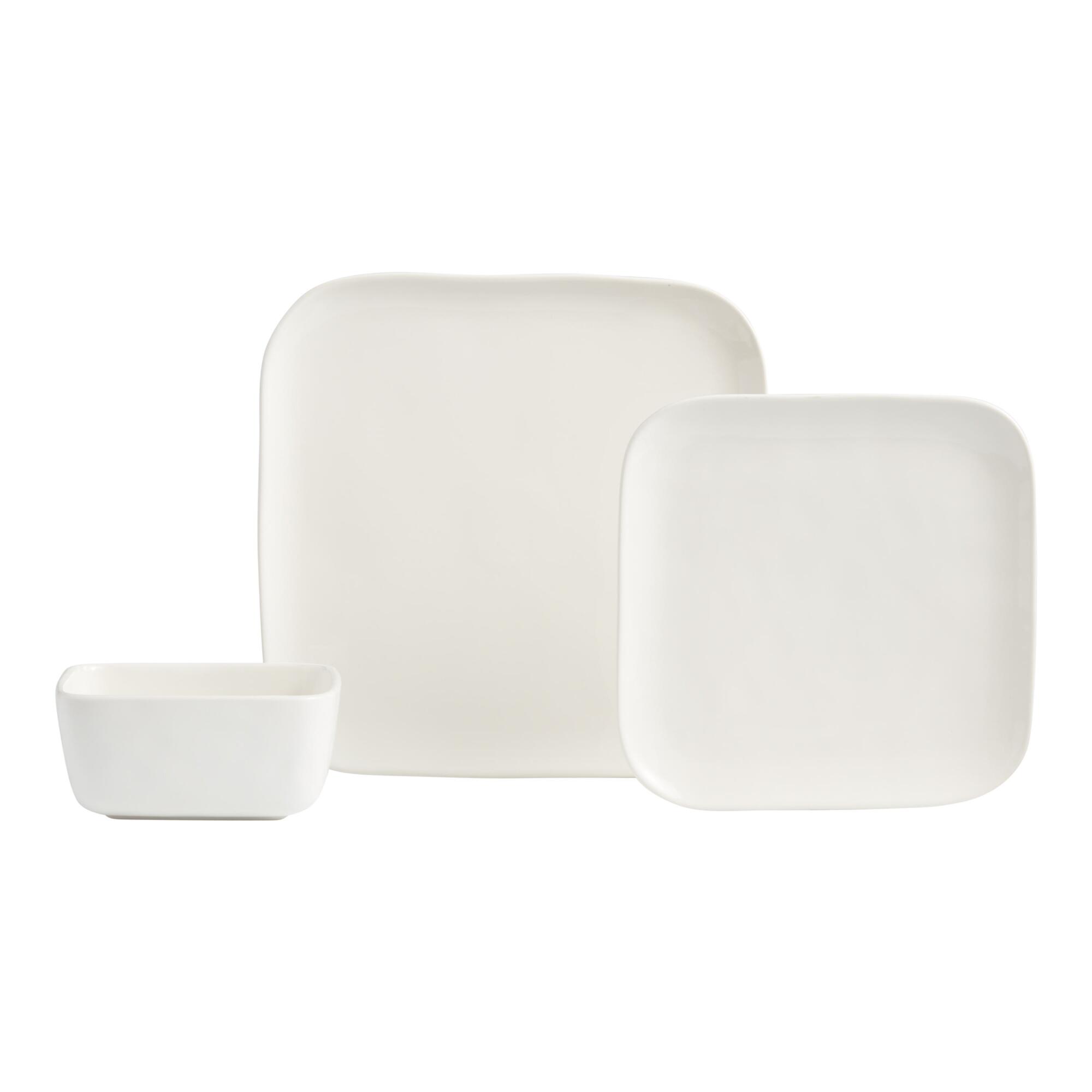 Square Ivory Element Dinnerware Collection by World Market