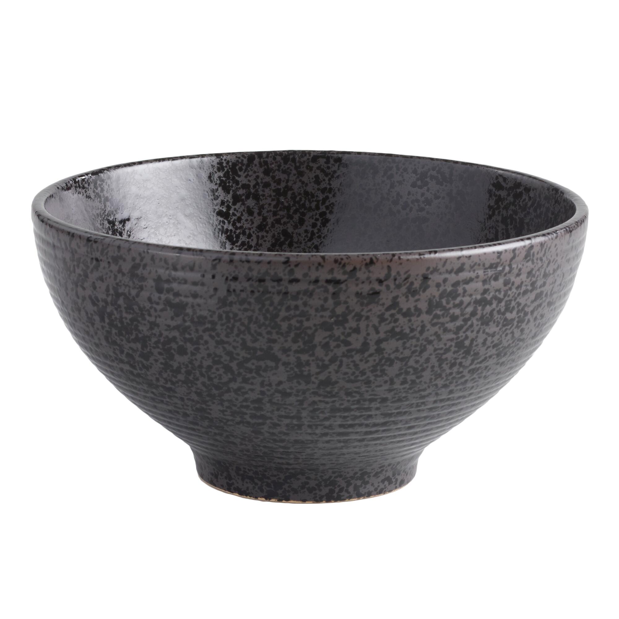 Black Zen Noodle Bowls Set of 4 - Stoneware by World Market