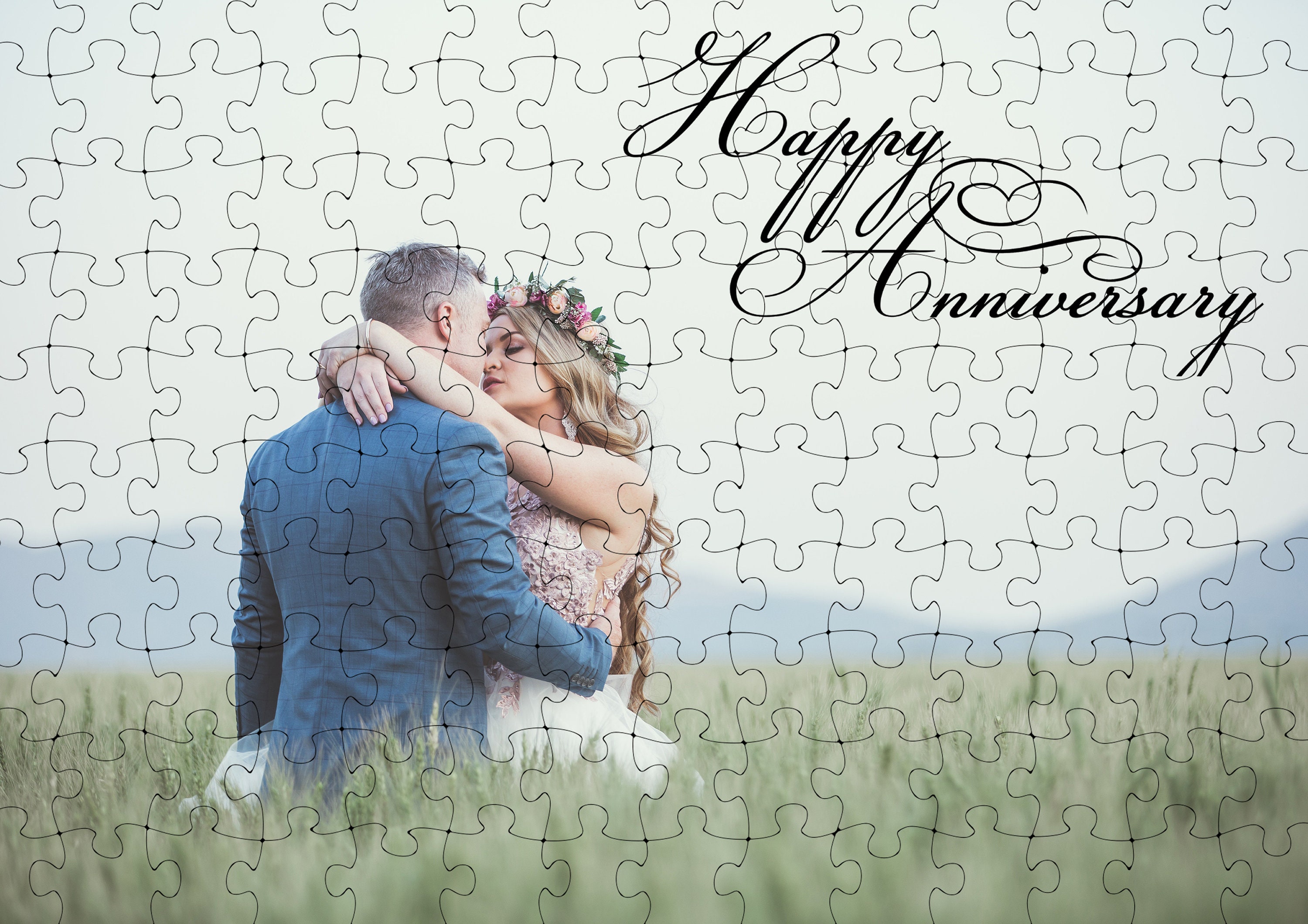 Personalized Photo Puzzle, Anniversary Gift, Wedding Gift For Him, Birthday Custom Her