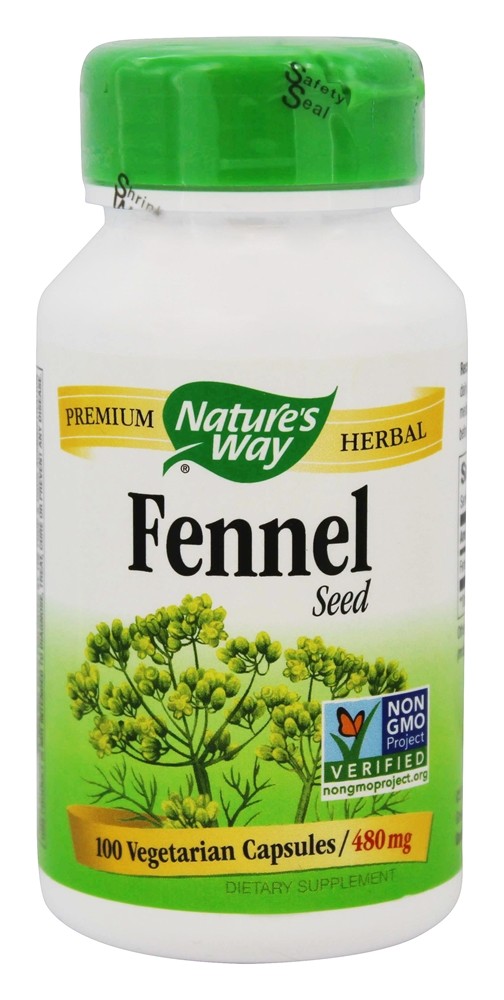 Nature's Way - Fennel Seed 480 mg. - 100 Vegetarian Capsules
