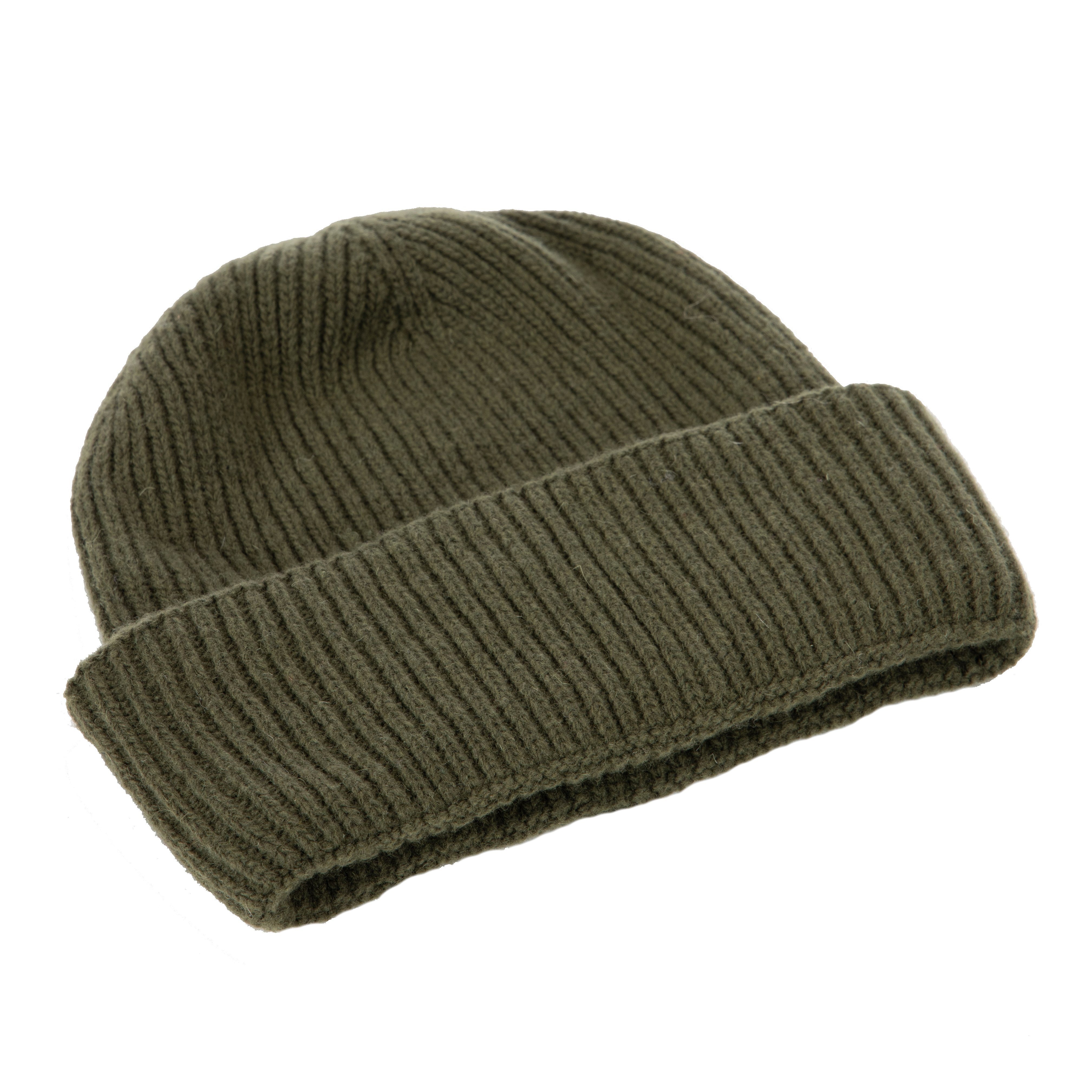North Outdoor Kulo Beanie - 100% Merino Wool - Made in Finland, Olive Green