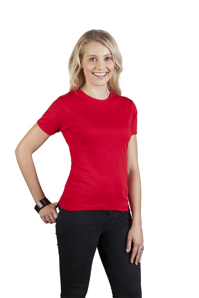 Interlock T-Shirt Damen, Rot, L