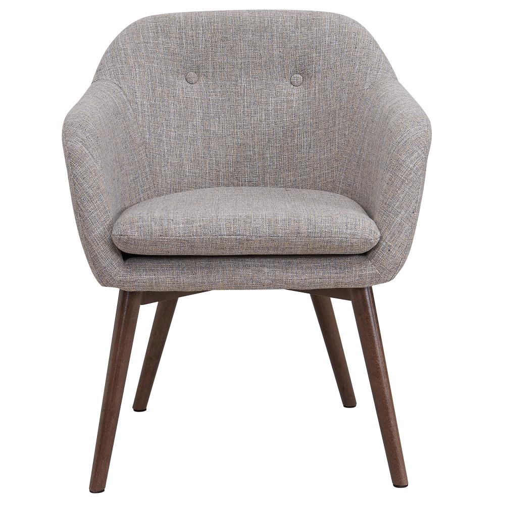 Worldwide Homefurnishings Midcentury Beige Blend Accent Chair Polyester in Brown | 403-194BG