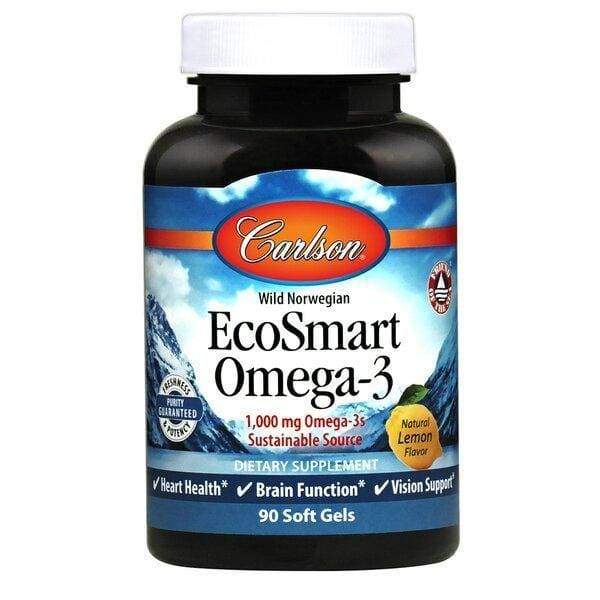 EcoSmart Omega-3, 1000mg Natural Lemon - 90 softgels