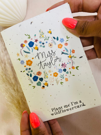 Buy Wildflower Seed Teacher Floral Card Online