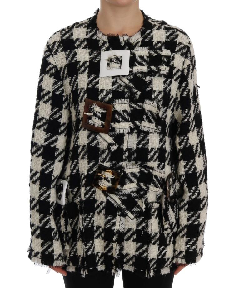 Dolce & Gabbana Women's Wool Knitted Crystal Jacket Multicolor JKT1002 - IT44|L