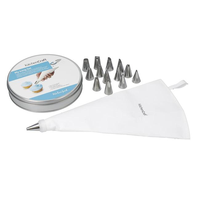 Sweetly Does It Icing Tin Set, 16 Piece Set, Labelled