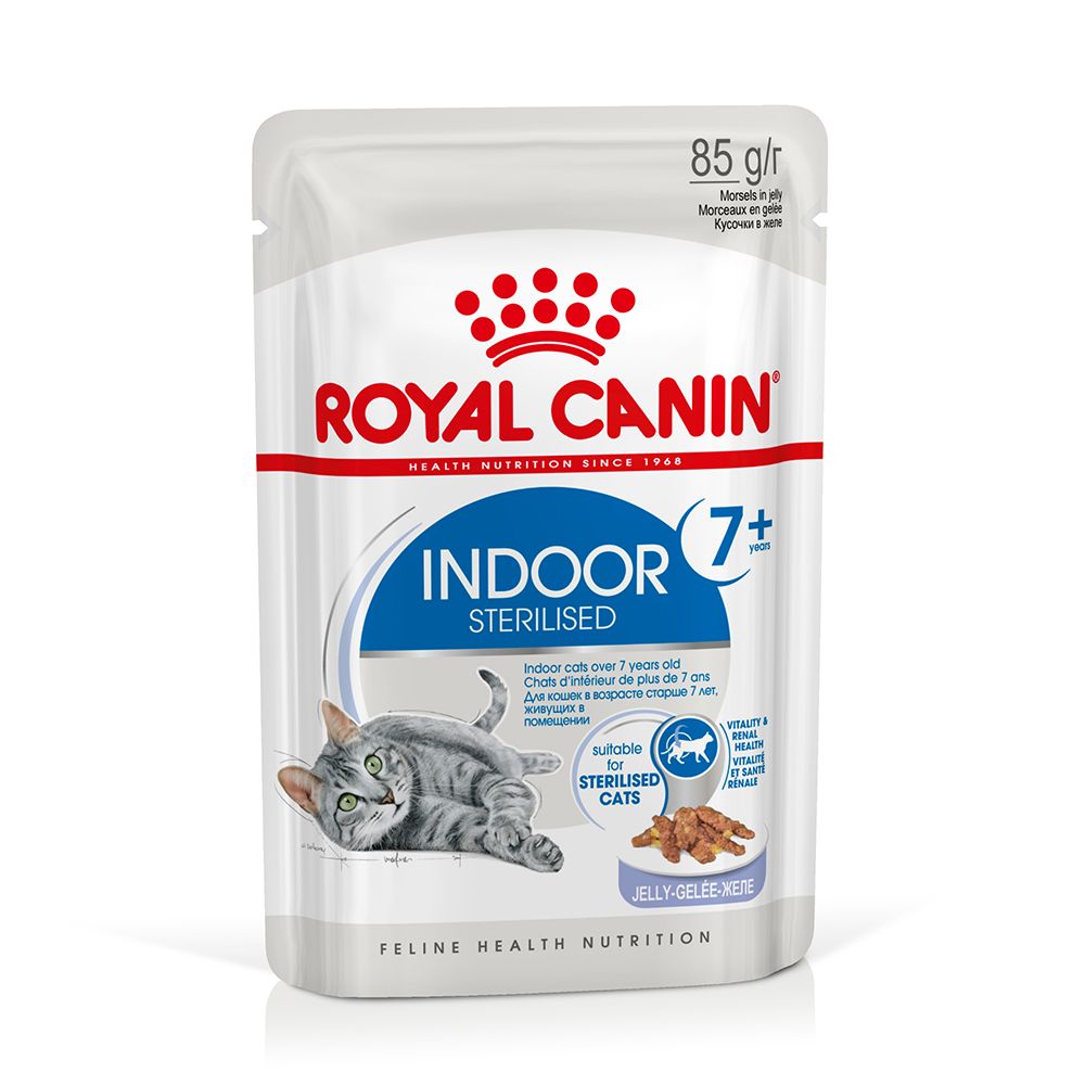 Royal Canin Indoor Sterilised 7+ in Jelly - 12 x 85g