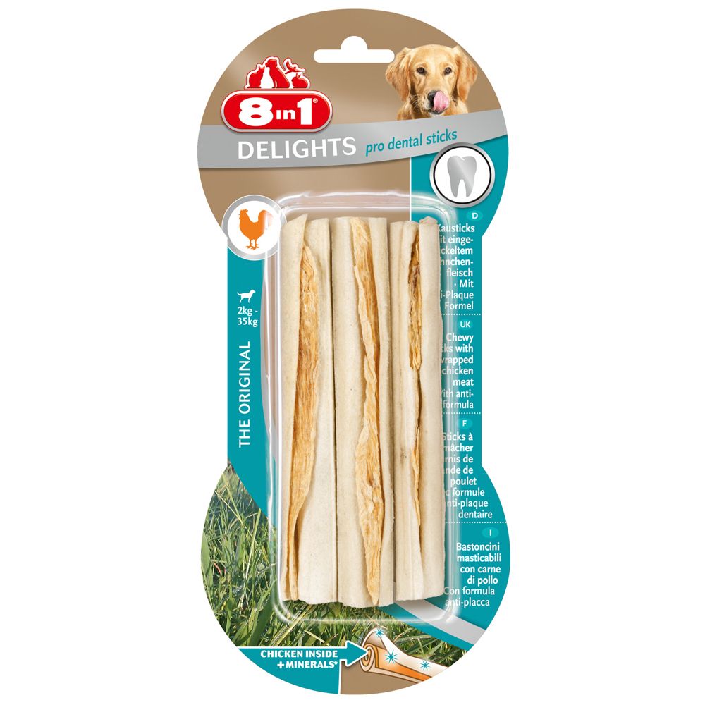 8in1 Delights Pro Dental Twist Sticks - 190g (35 Chews)
