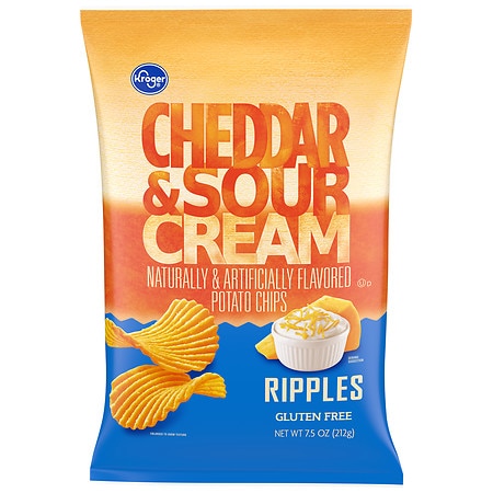 Kroger Ripples Cheddar & Sour Cream Potato Chips - 7.5 oz
