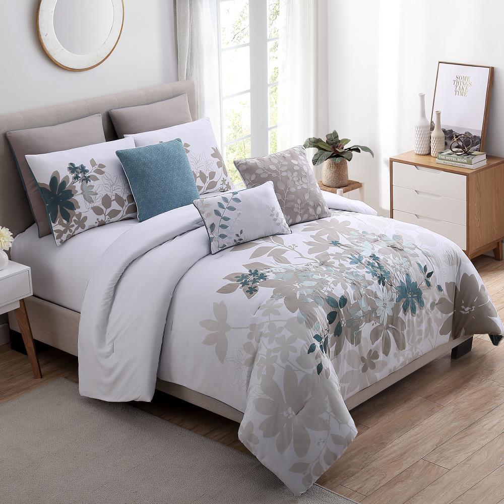 Amrapur Overseas Alana comforter set Multi Abstract Reversible King Comforter (Blend with Polyester Fill) | 38EBJQCF-ALN-KG