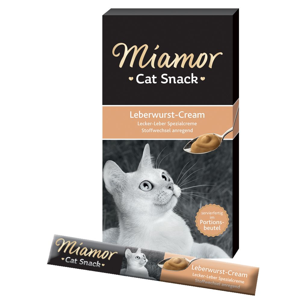 Miamor Cat Snack Liver Pâté Cream - Saver Pack: 24 x 15g