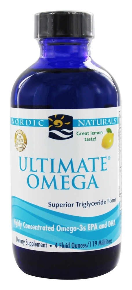 Nordic Naturals - Ultimate Omega Liquid Purified Fish Oil Lemon - 4 fl. oz.