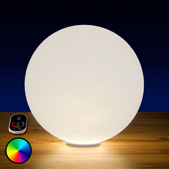 RGB-LED-pallo Snowball ulkokäyttöön, akku, 30 cm
