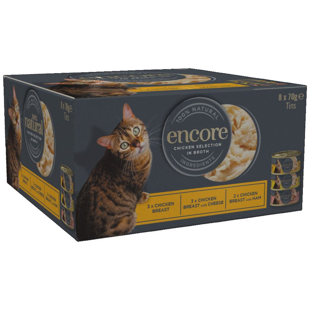 Encore Cat Tin Multipack Selection 8 x 70g - Chicken Selection