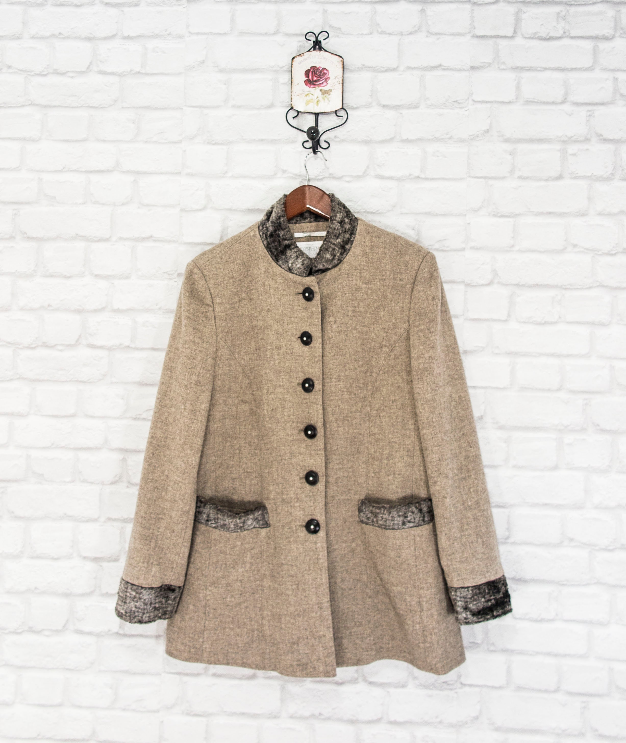 Vintage Sportalm Virgin Wool Blend Womens Coat Blazer Jacket Size 42/L/Uk14/Us10