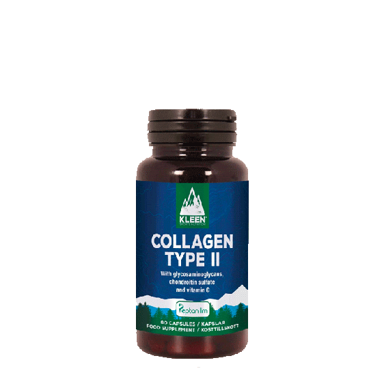 KLEEN Collagen Type II + Vitamin C, 60 kapslar