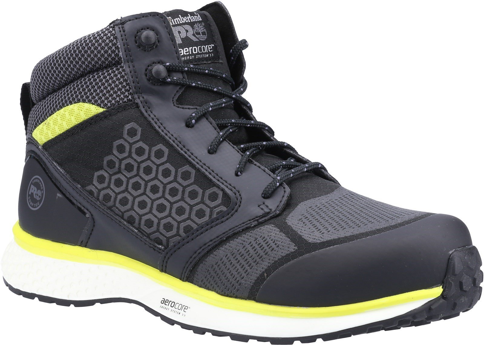 Timberland Pro Unisex Reaxion Mid Composite Safety Boot Various Colours - Black/Yellow 6
