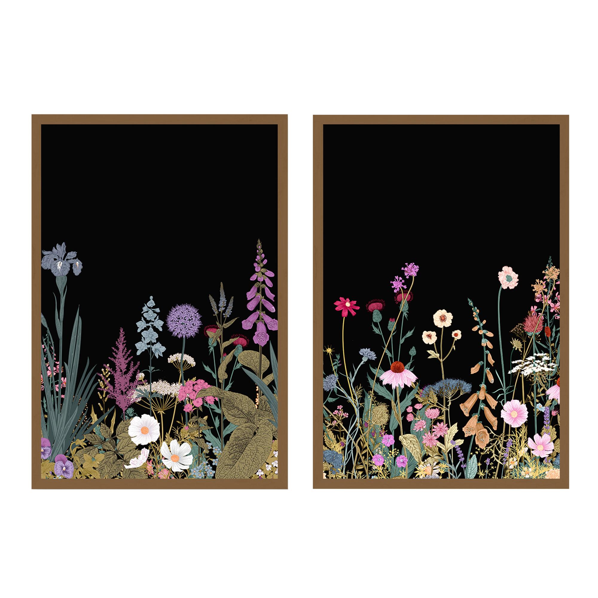 Simple Wildflowers I & II Framed Canvas Wall Art 2 Piece by World Market