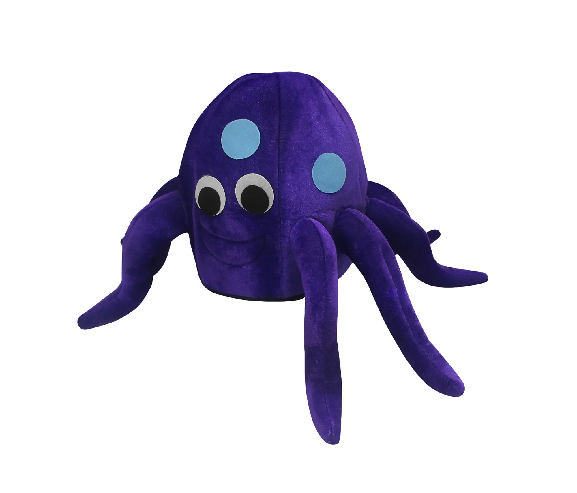 Unisex Adult Plush Purple Octopus Hat Seafood Mollusk Mollusc Cephalopoda Costume Accessory Funny Cap Parade Cosplay Theater Tentacles