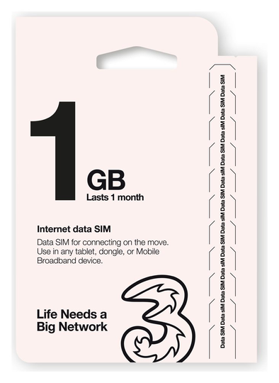 Buy Three 1GB Pay As You Go Data SIM Card online | Jeelabs.com