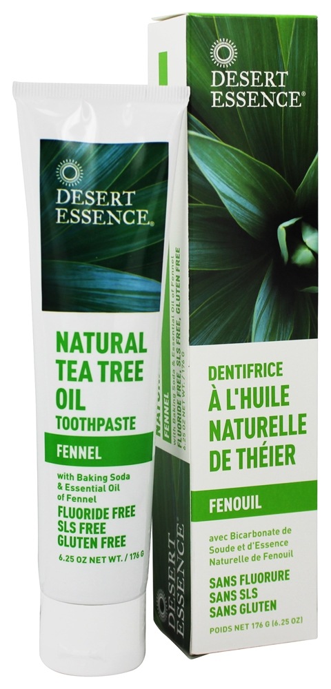 Desert Essence - Toothpaste Natural Tea Tree Oil With Baking Soda Fennel - 6.25 oz.