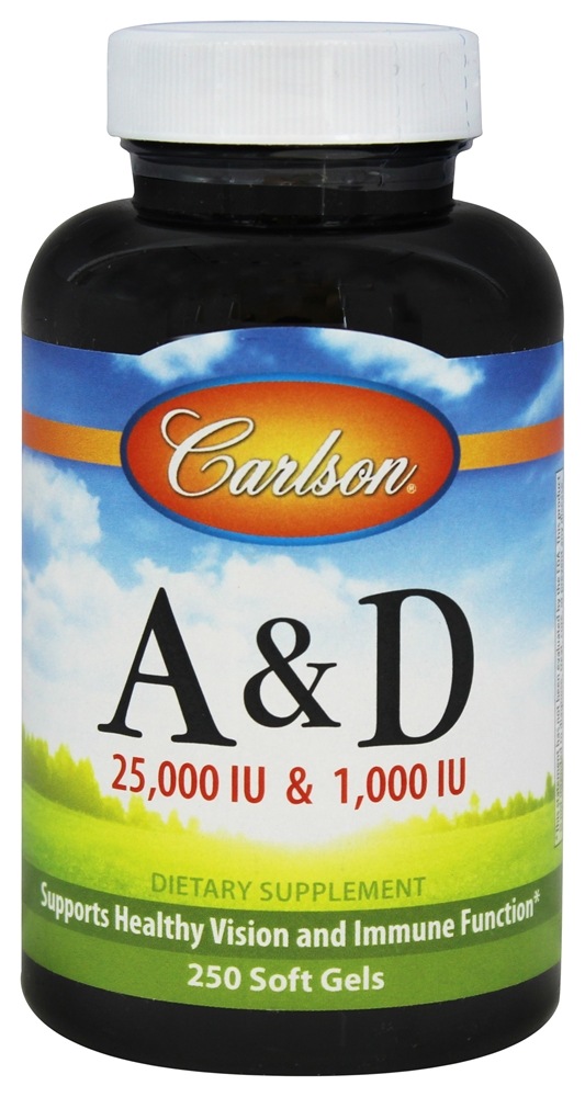 Carlson Labs - Vitamin A & D/25000 IU & 1000 IU - 250 Softgels
