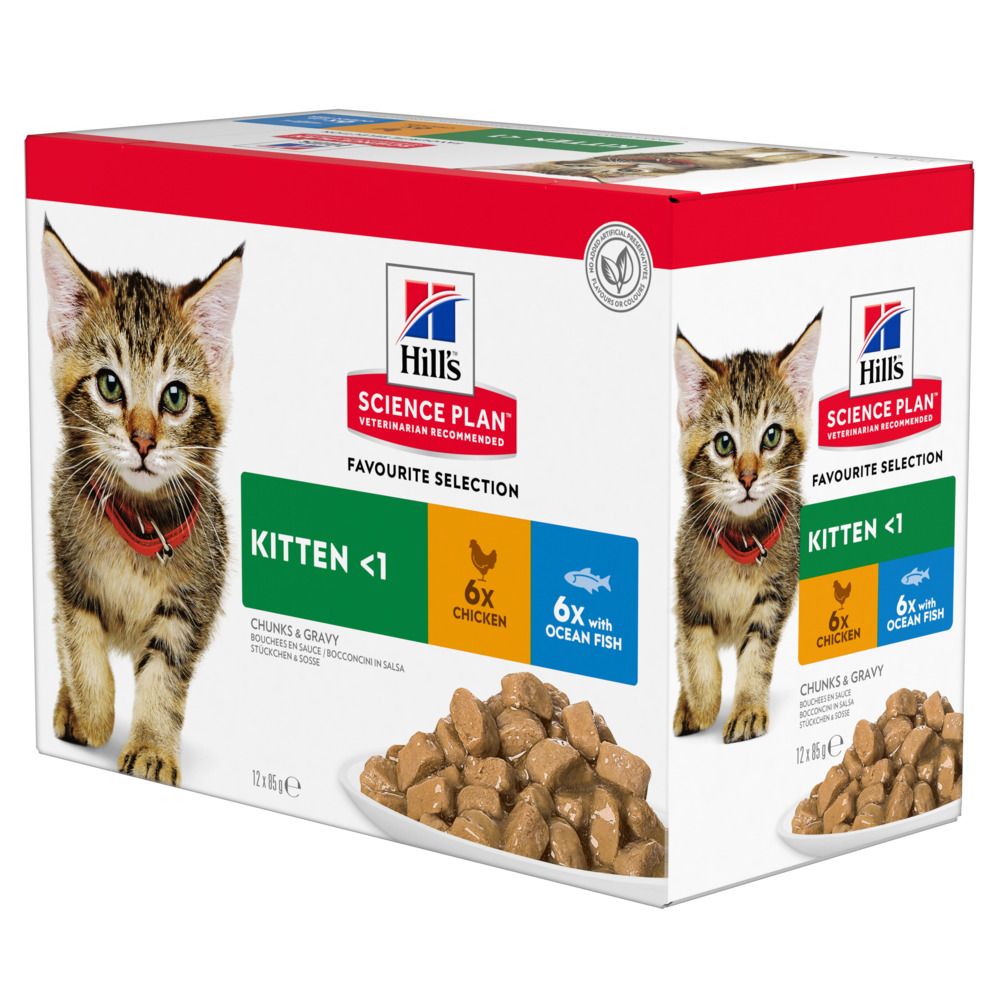 Hill's Science Plan Kitten Pouches - Poultry Selection (48 x 85g)