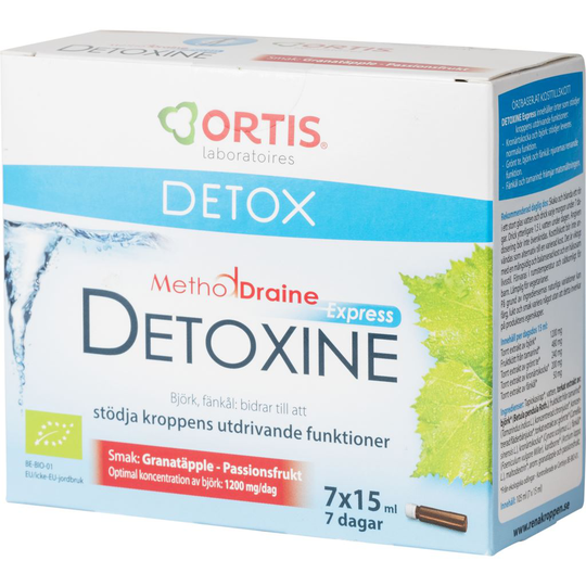 Köpa Ortis MethoDraine Detoxine Express Granatäpple & Passionsfrukt 7 x 15  ml Online