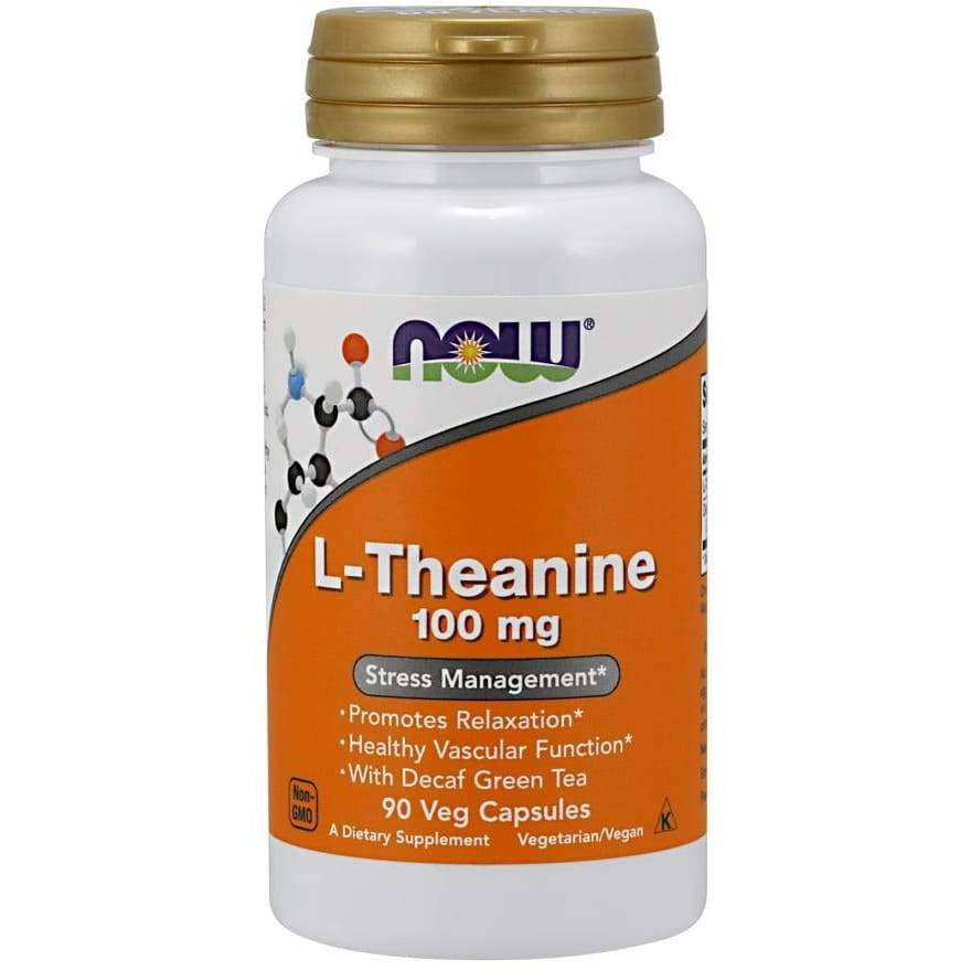 L-Theanine with Decaf Green Tea, 100mg - 90 vcaps