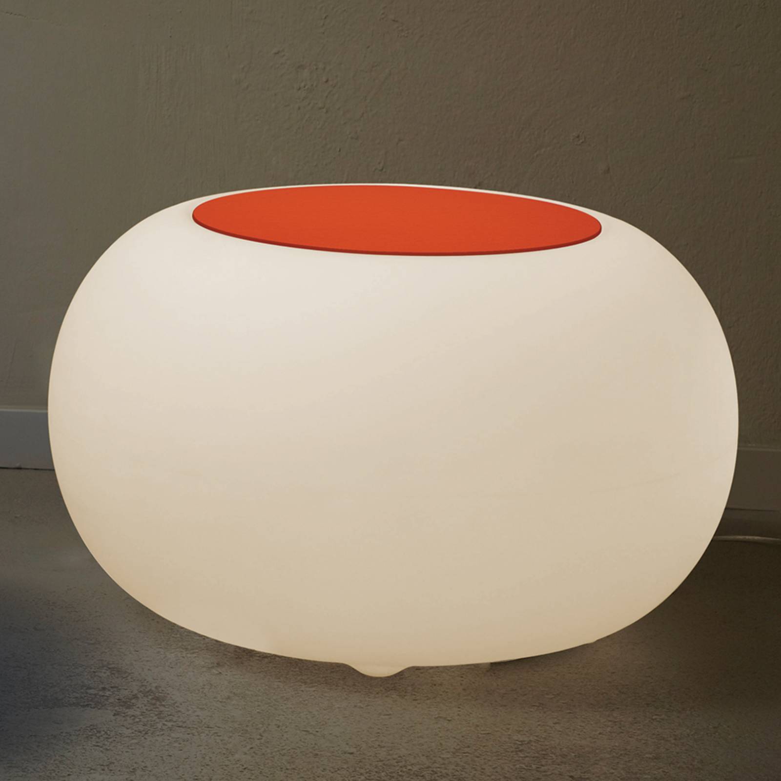 Pöytä Bubble Indoor LED valkoinen + huopa oranssi