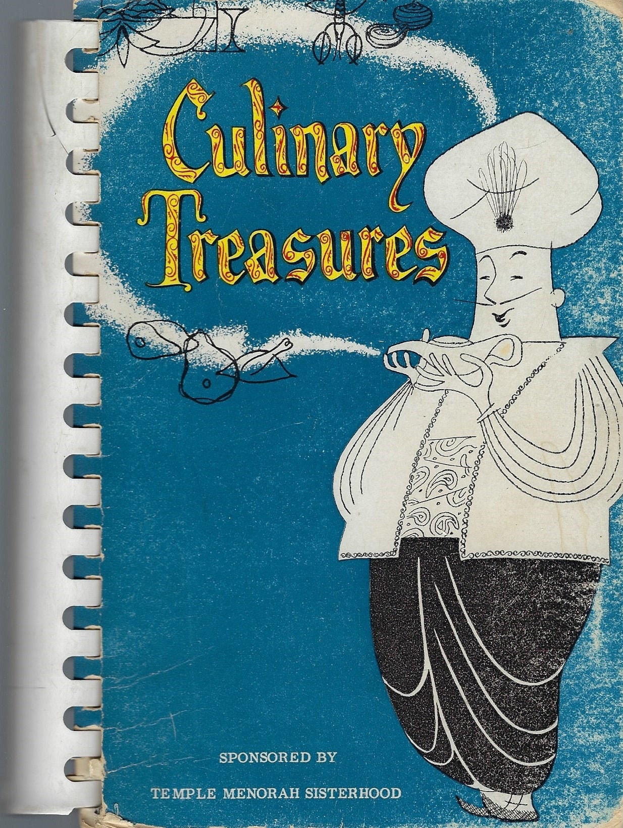Chicago Illinois Vintage Temple Menorah Sisterhood Culinary Treasures Cookbook Il Community Ethnic Jewish Holiday & Traditional Recipes